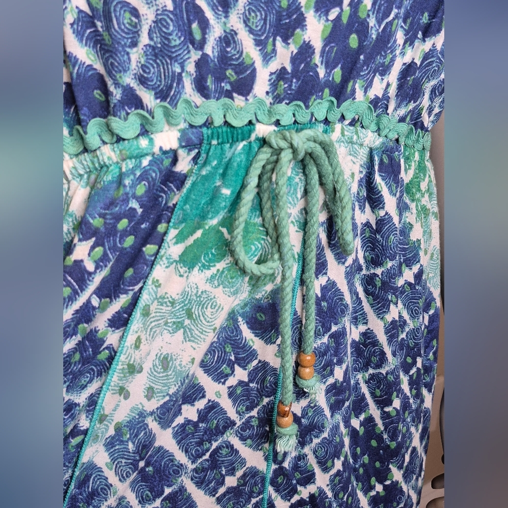 Nine West Blue and Green Patterned Maxi Dress - Picture 6 of 15